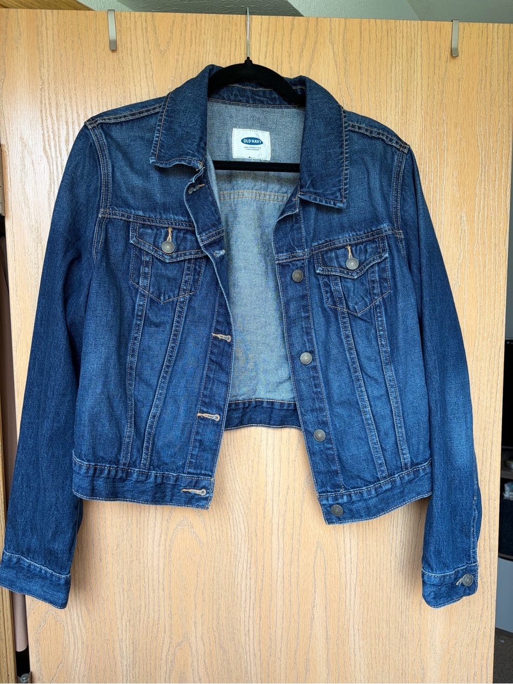 Old Navy Blue Cropped Denim Jacket